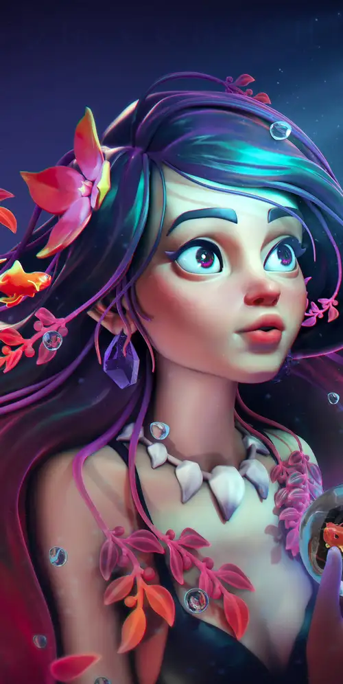 美人鱼幻想艺术品