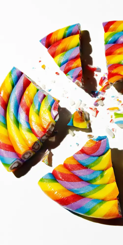 碎彩虹棒棒糖