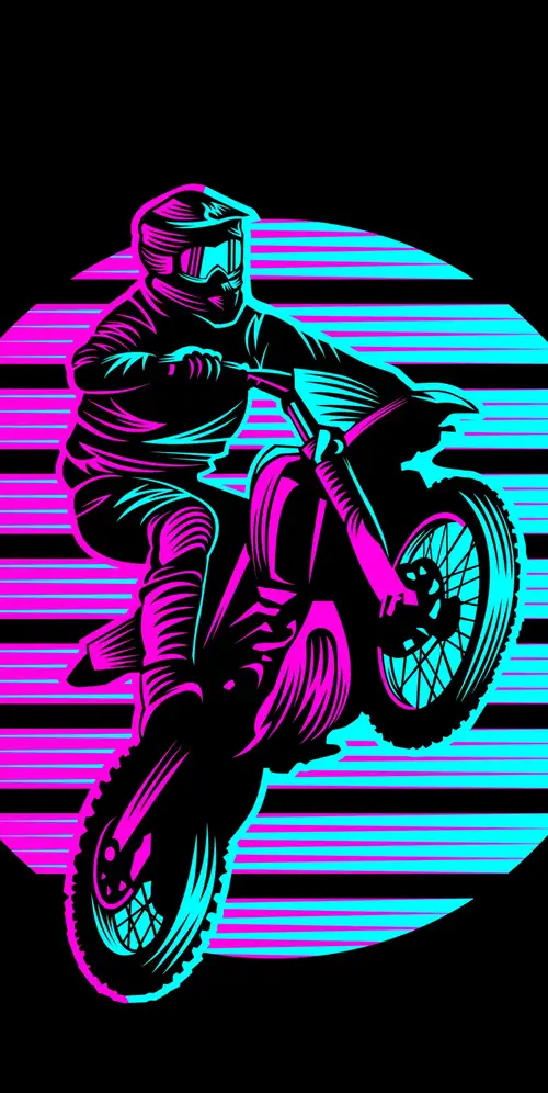 越野摩托车霓虹灯艺术