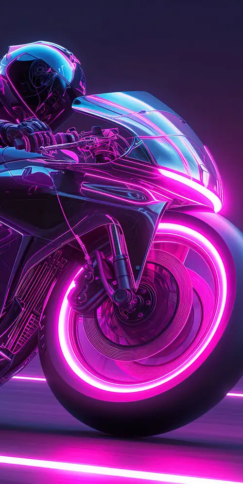 霓虹灯摩托车
