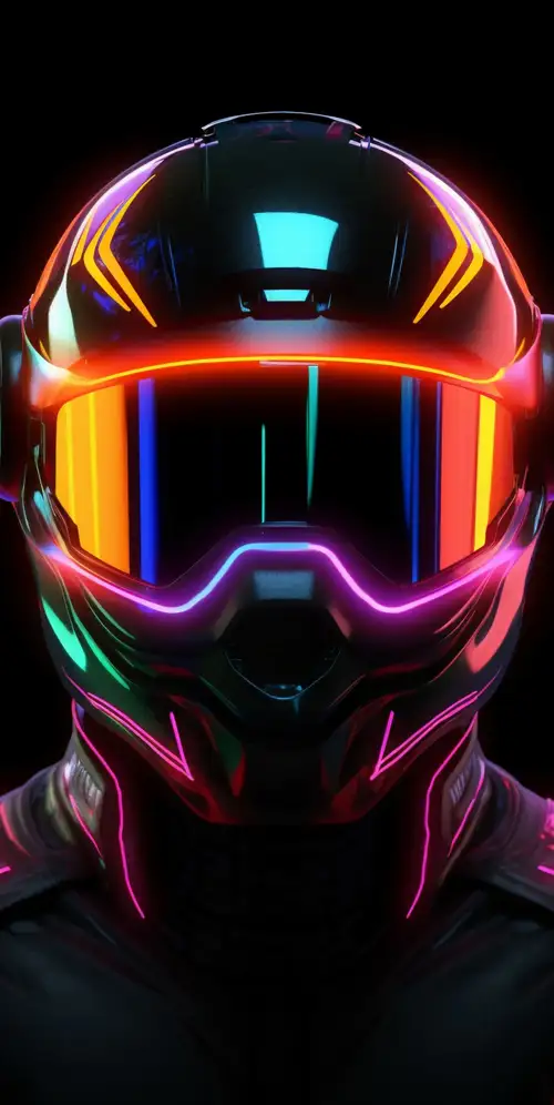 霓虹灯自行车头盔