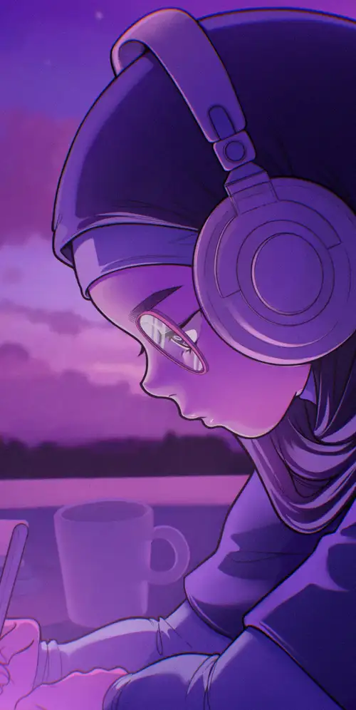 洛菲女孩听音乐