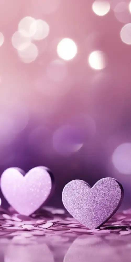 紫心闪闪发光的背景