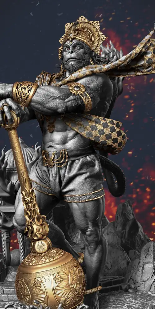 哈努曼勋爵数字艺术