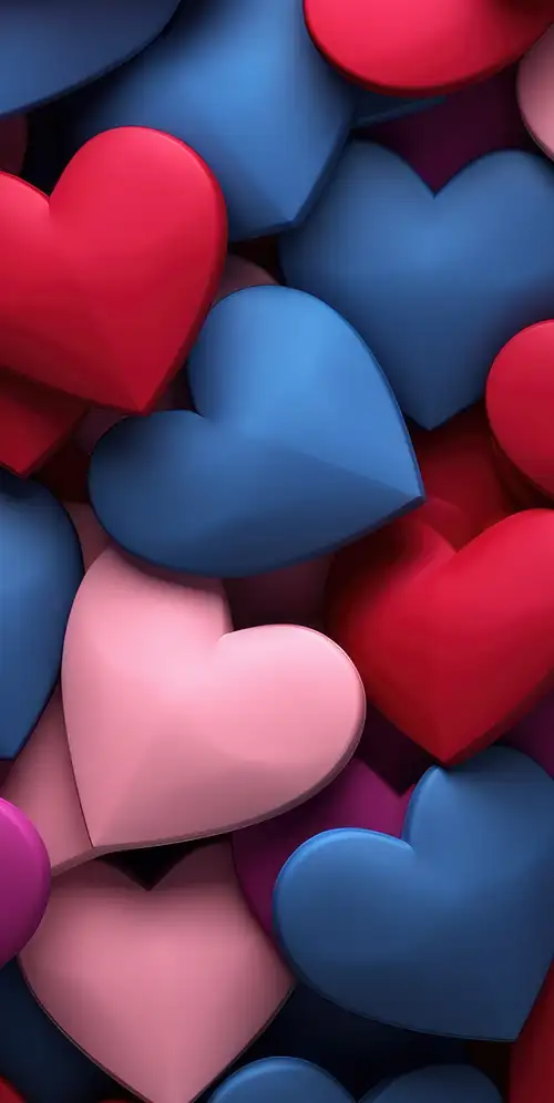 情人节多彩的心