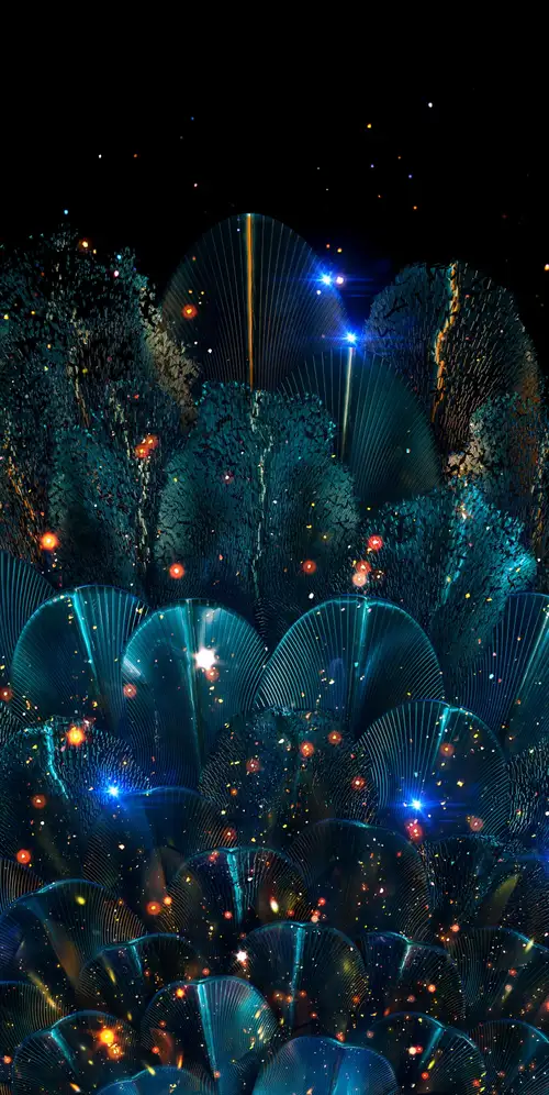 孔雀羽毛闪闪发光