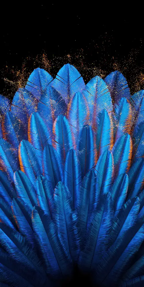 孔雀羽毛蓝色美学