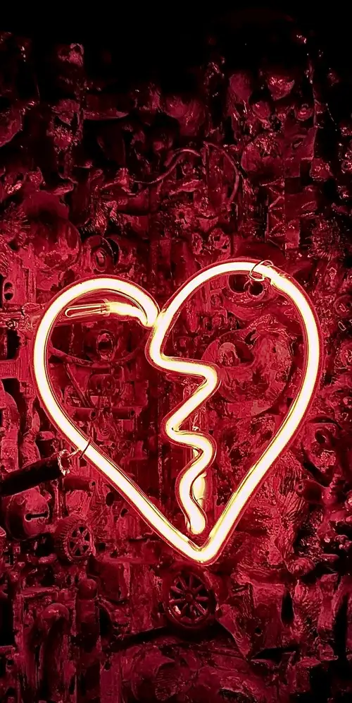 心碎霓虹灯标志