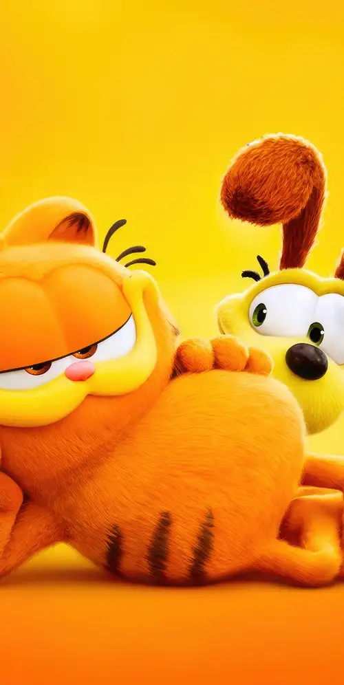 《加菲猫电影》中的奥迪和加菲猫