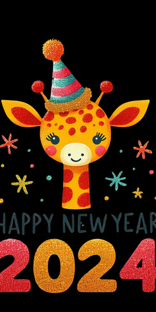 2024长颈鹿新年快乐