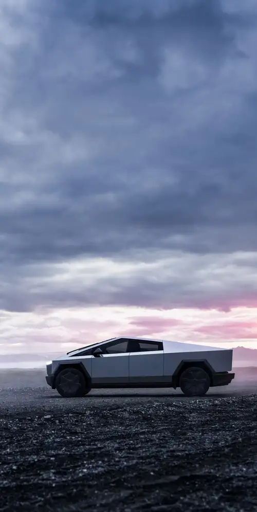 特斯拉Cybertruck日落