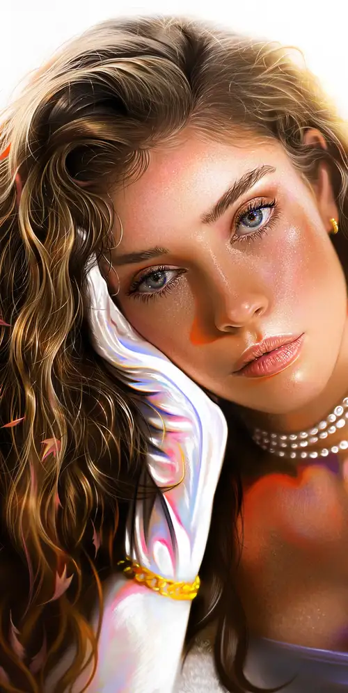 美丽的女孩艺术品