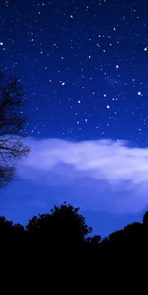 天空中的星星深蓝色