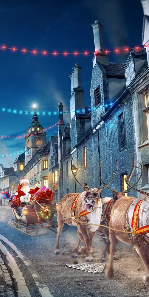 圣诞老人战车超现实