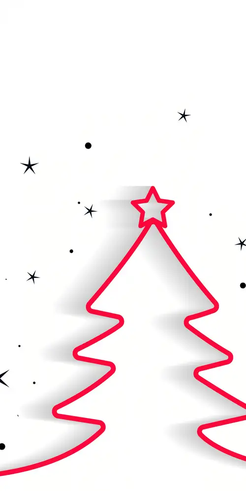 圣诞老人圣诞树极简主义