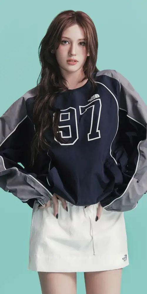 Jeon Somi Teal背景