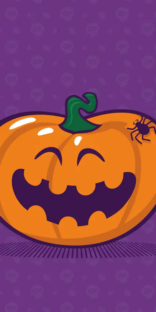 可爱的微笑万圣节南瓜