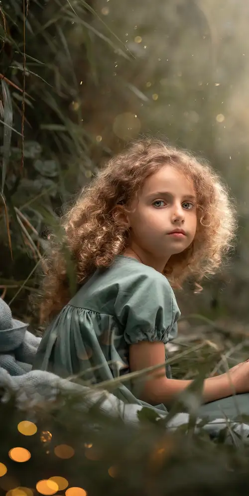 可爱的女孩读书