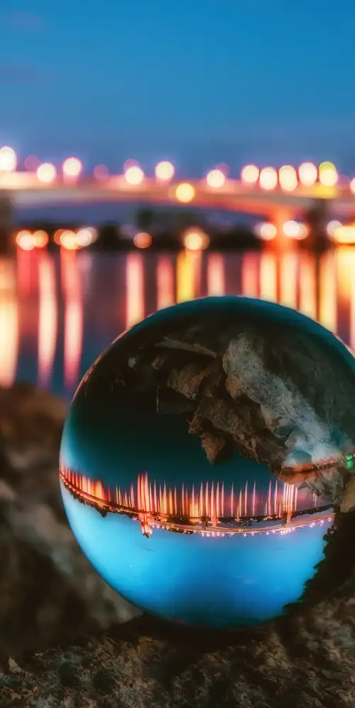 水晶球城市景观