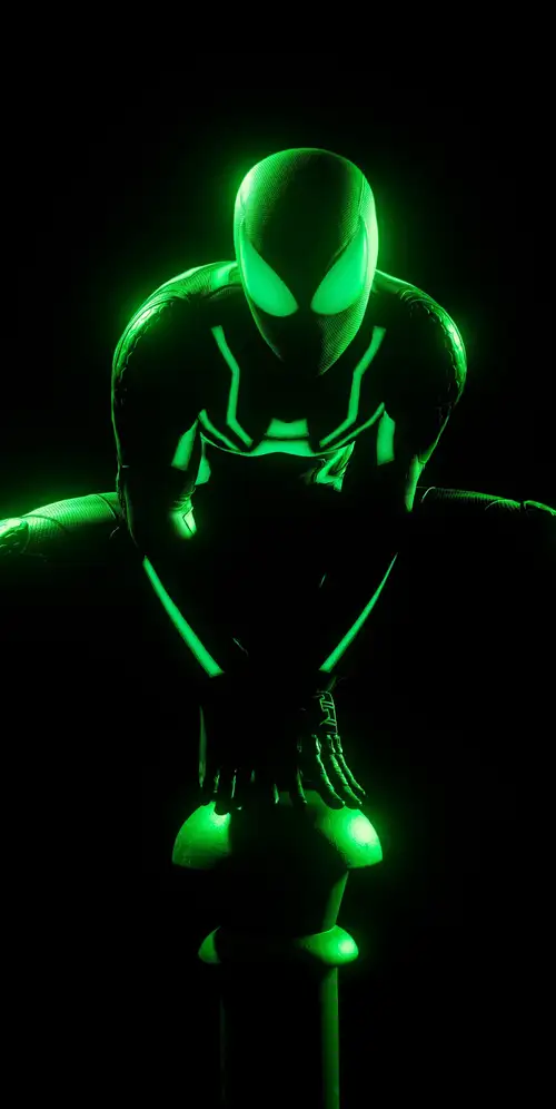 蜘蛛侠在黑暗中发光