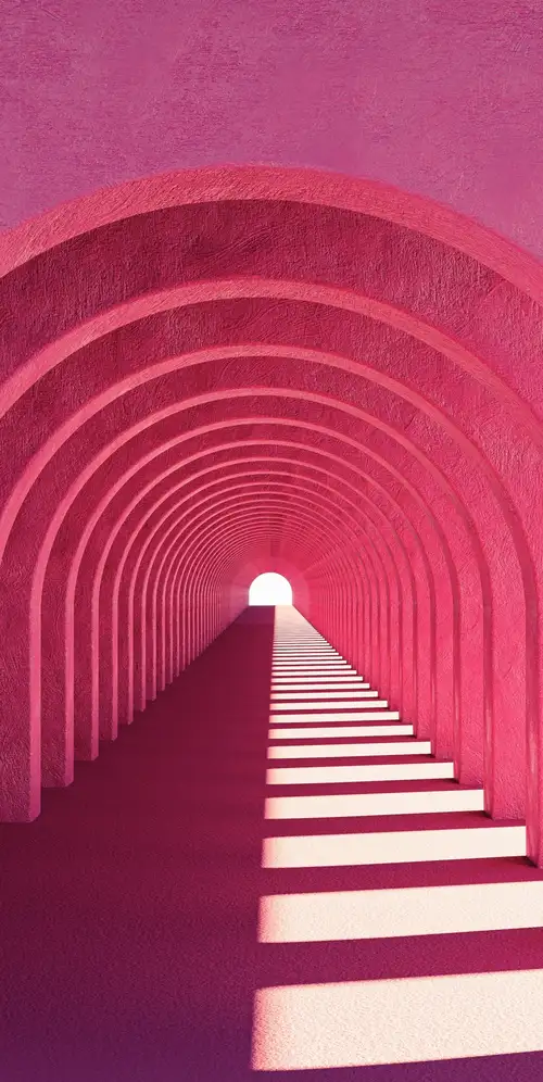 粉色美学拱门
