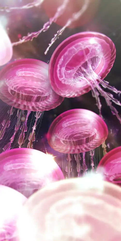 水母粉红色美学