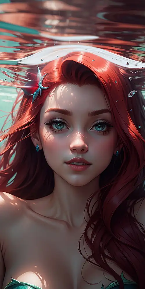 爱丽儿（迪士尼公主）人工智能艺术