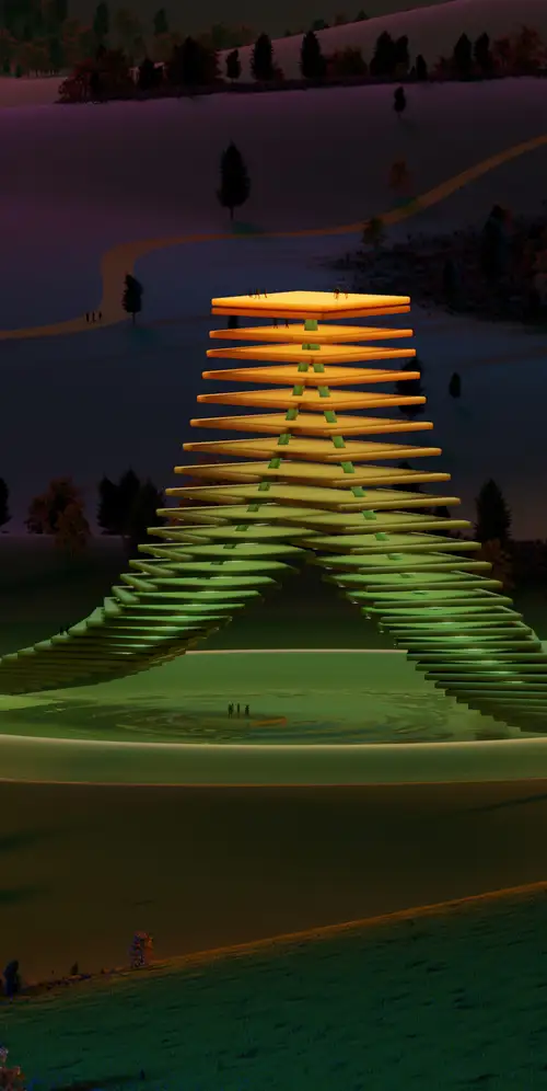 现代建筑黑暗模式