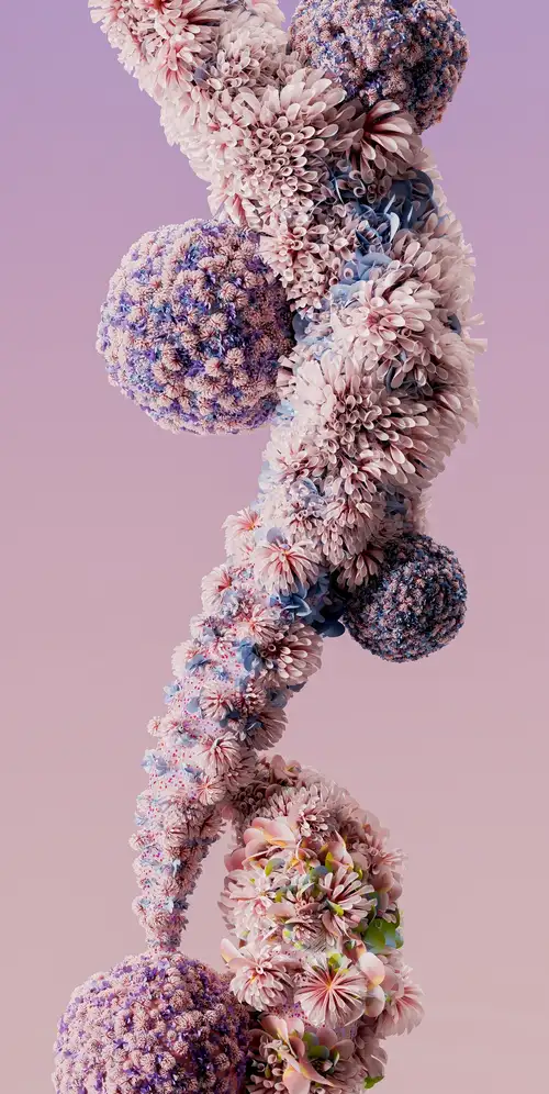 3D艺术粉彩背景