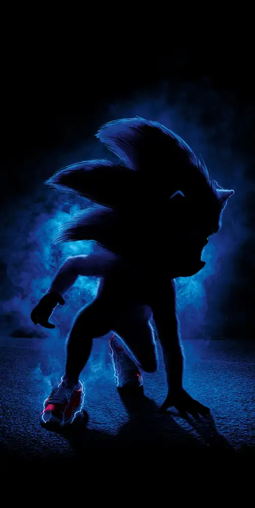 刺猬索尼克黑色背景