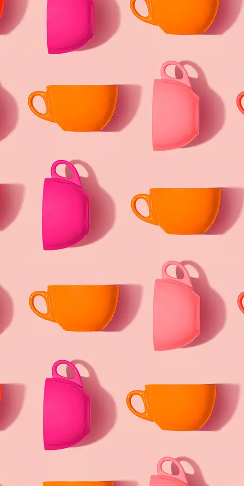 茶杯粉红色的杯子