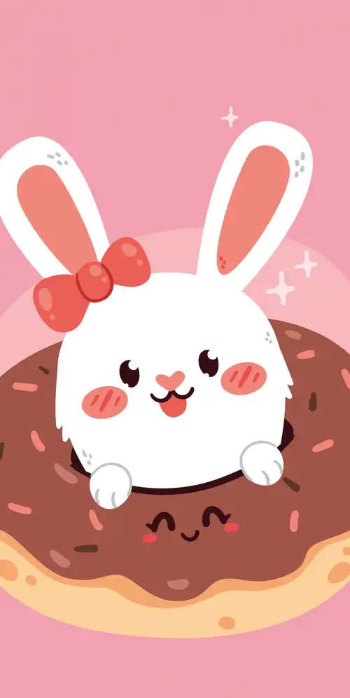 可爱的兔肉Kawaii食品