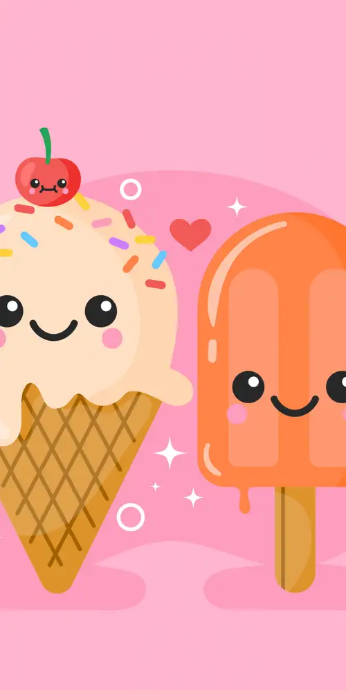 Kawaii冰淇淋可爱的冰淇淋