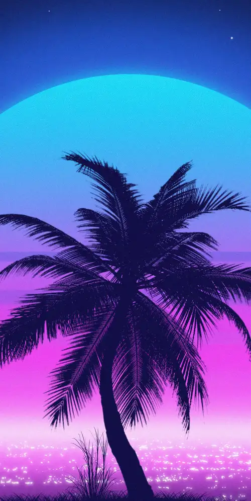 Vaporwave棕榈树