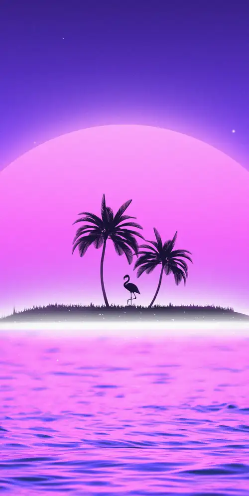 日落复古波浪艺术