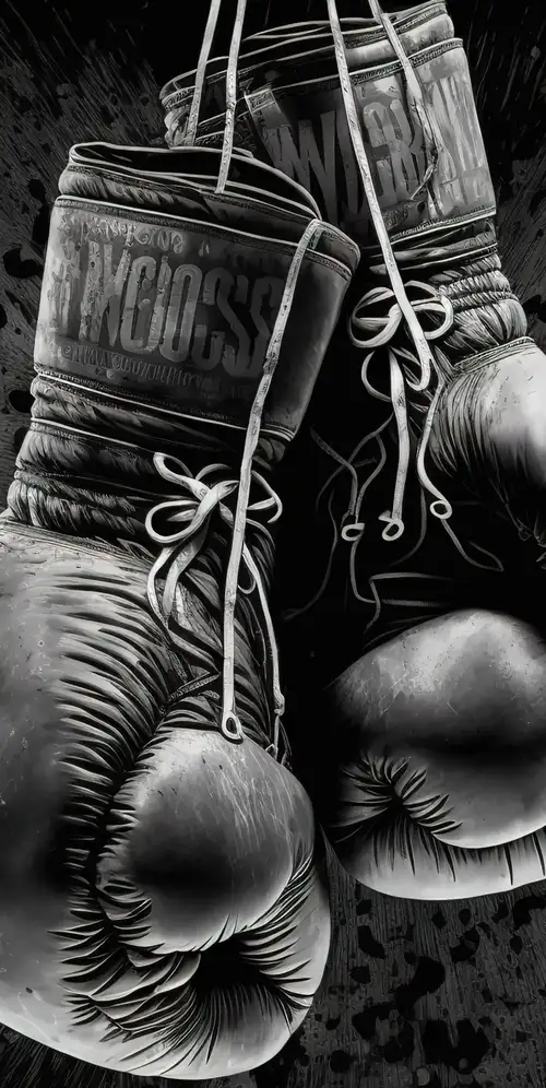 拳击手套深色背景