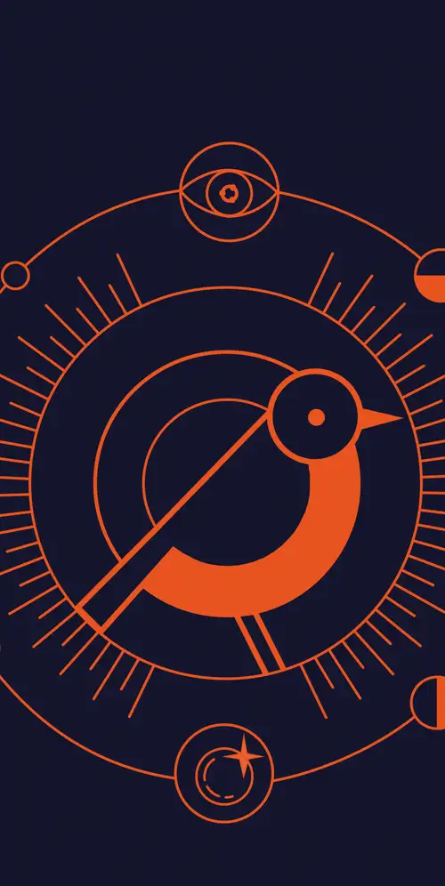 Ubuntu 24.10神谕黄鹂海军蓝背景