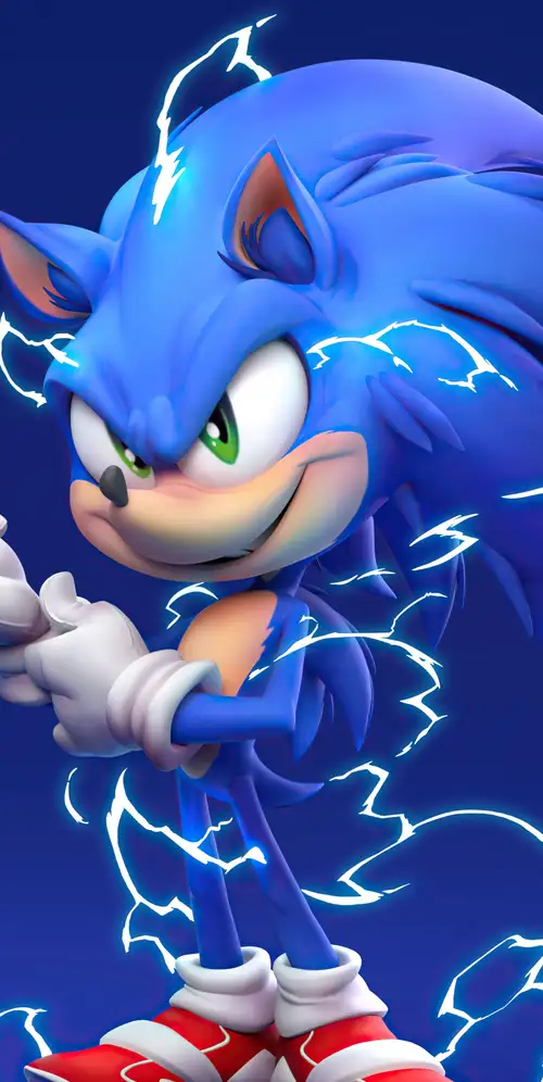 刺猬索尼克蓝背景