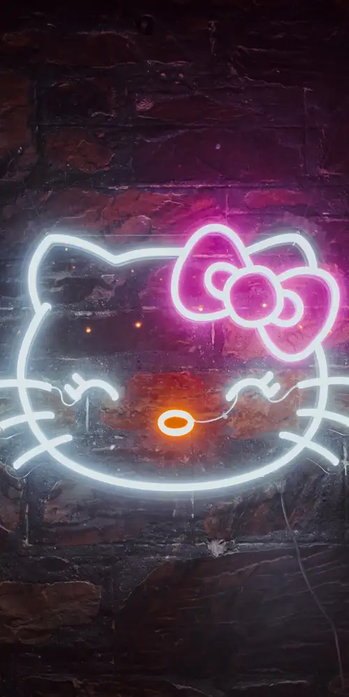 Hello Kitty霓虹灯标志