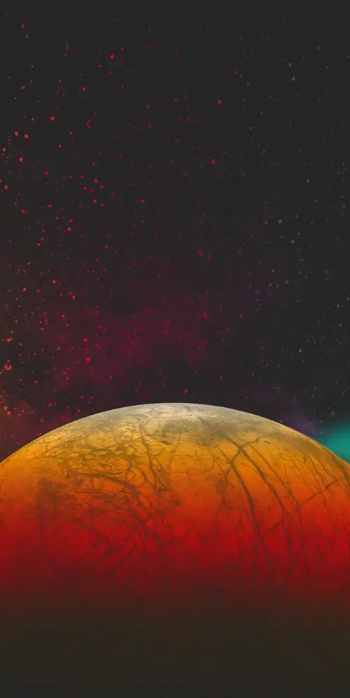 红色星球数字艺术