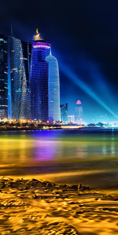 卡塔尔多哈天际线