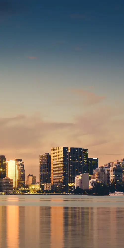 迈阿密天际线日落