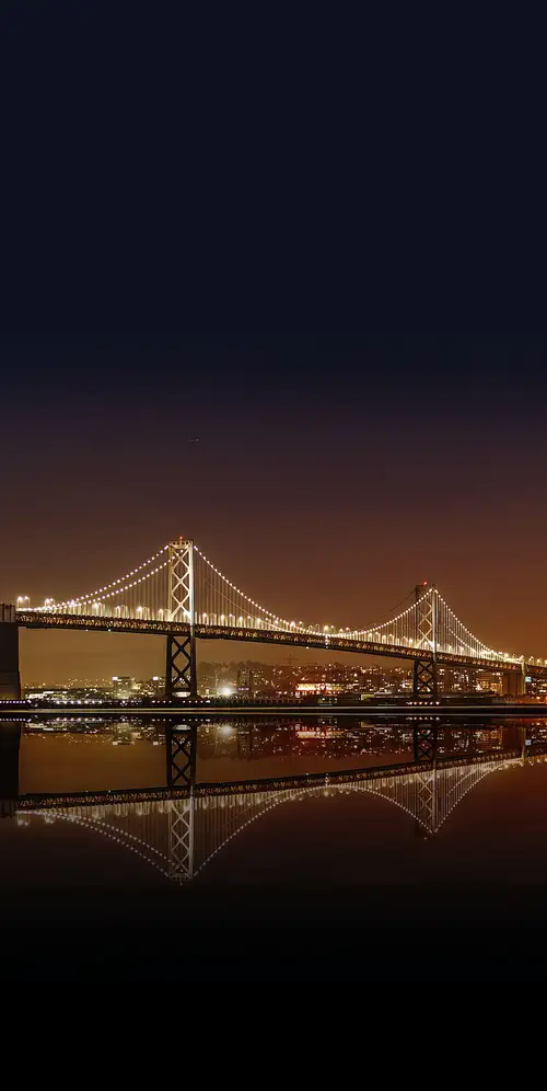 旧金山-奥克兰湾大桥城市天际线