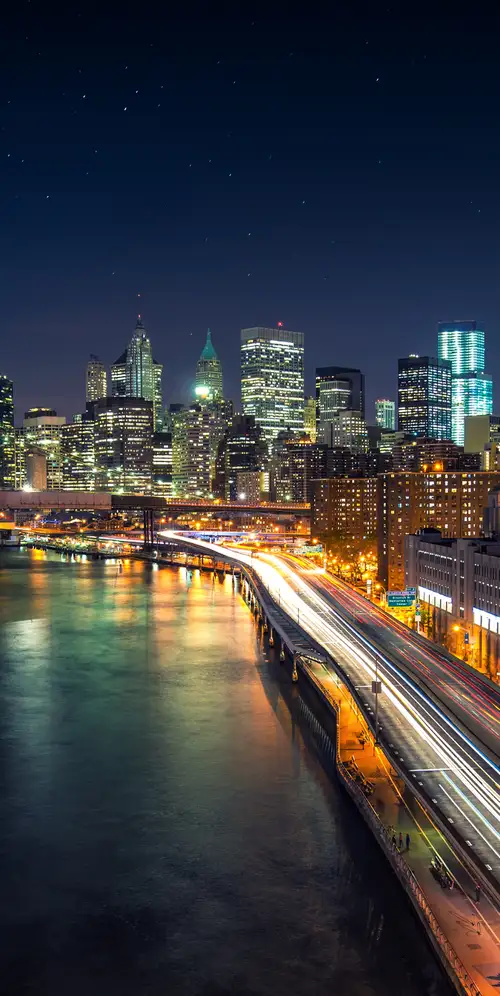 曼哈顿天际线夜城