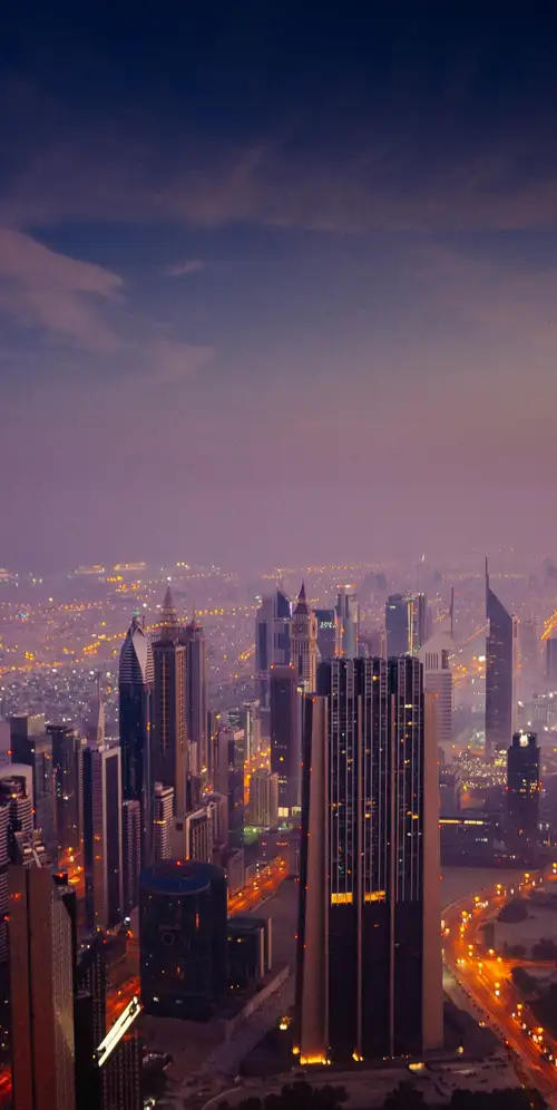 迪拜城市天际线城市景观