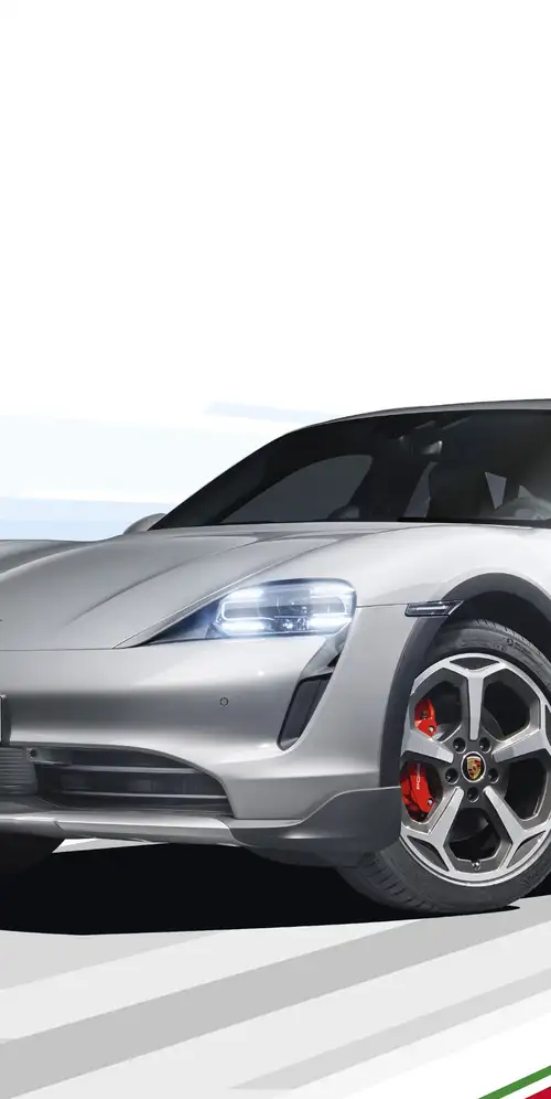 保时捷Taycan 4S Cross Turismo白色背景