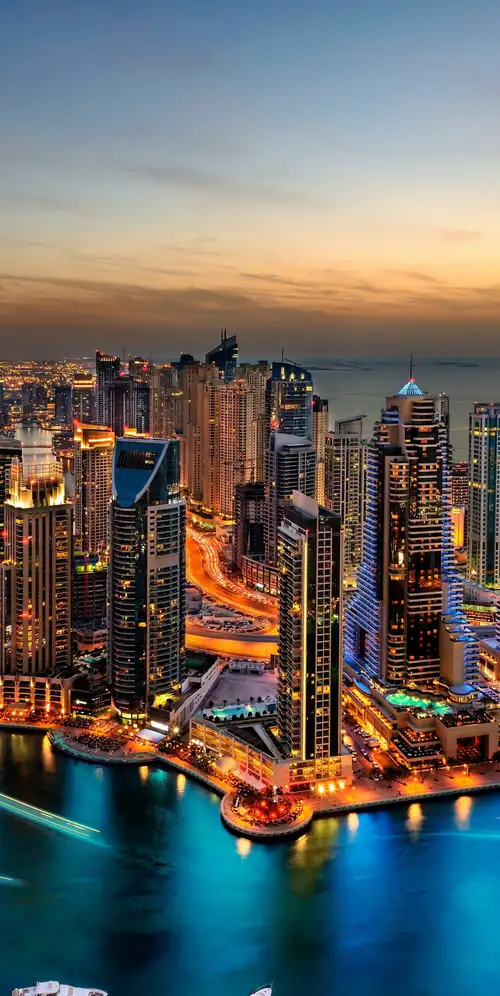 迪拜码头城市景观