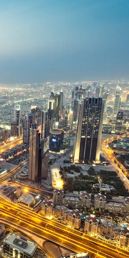 迪拜市鸟瞰图
