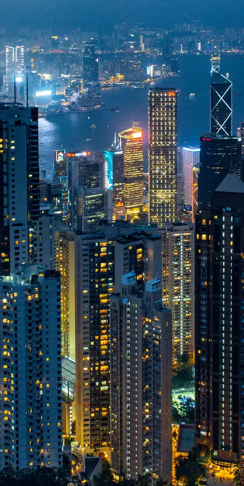 香港城市鸟瞰图