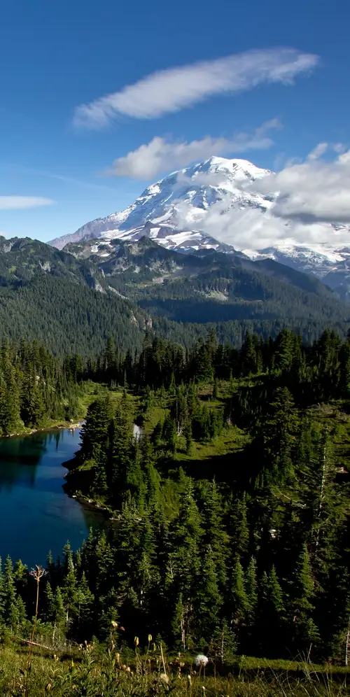 雷尼尔山尤妮斯湖